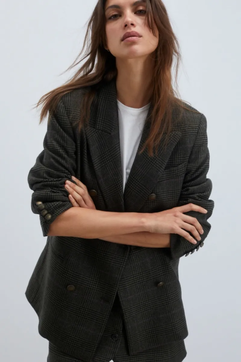 blazer_doppiopetto_galles_2.webp Roy Rogers Capispalla>Blazer Doppiopetto Galles VERDE