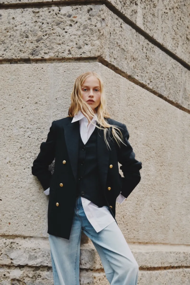 Roy Rogers Capispalla>Blazer Doppiopetto Twill BLU