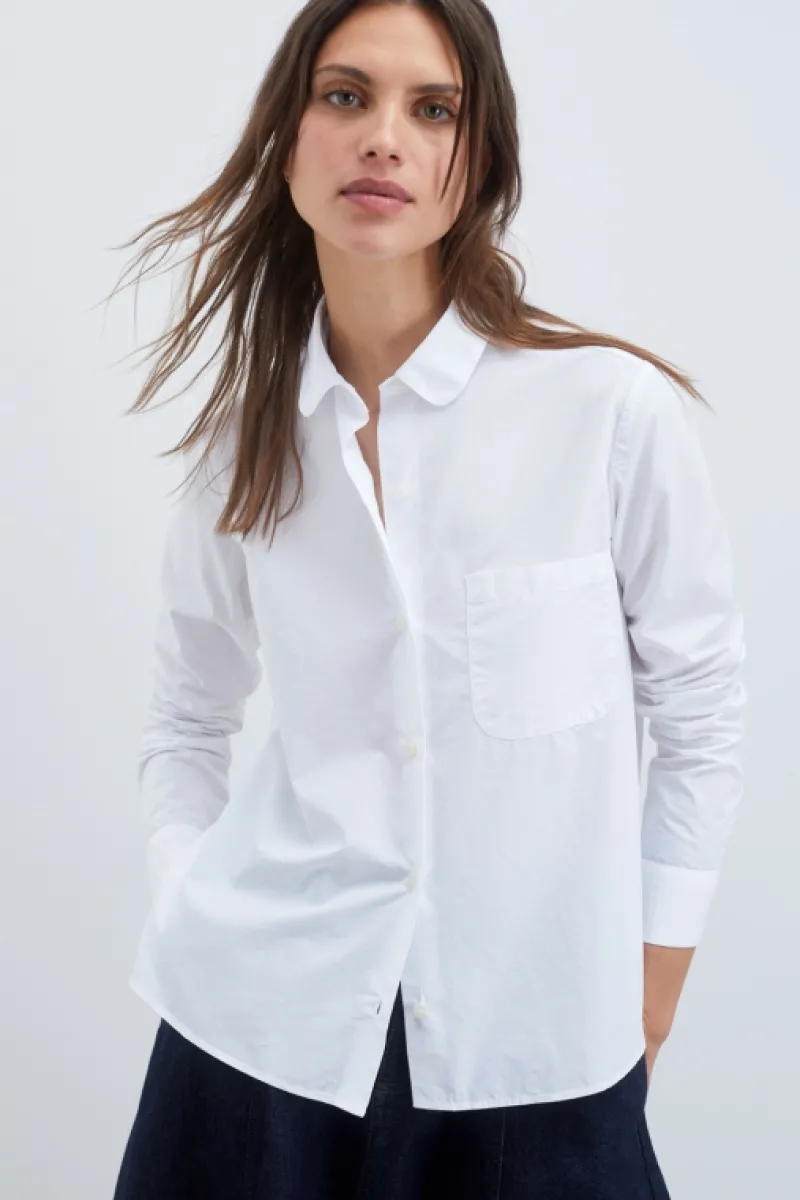 Roy Rogers Camicie>Camicia Tiny Popeline Washed BIANCO