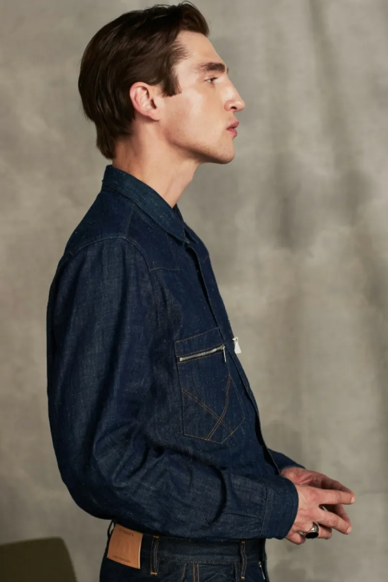 Roy Rogers Camicie>Camicia Western 70th Denim Cimosa Rinse BLU