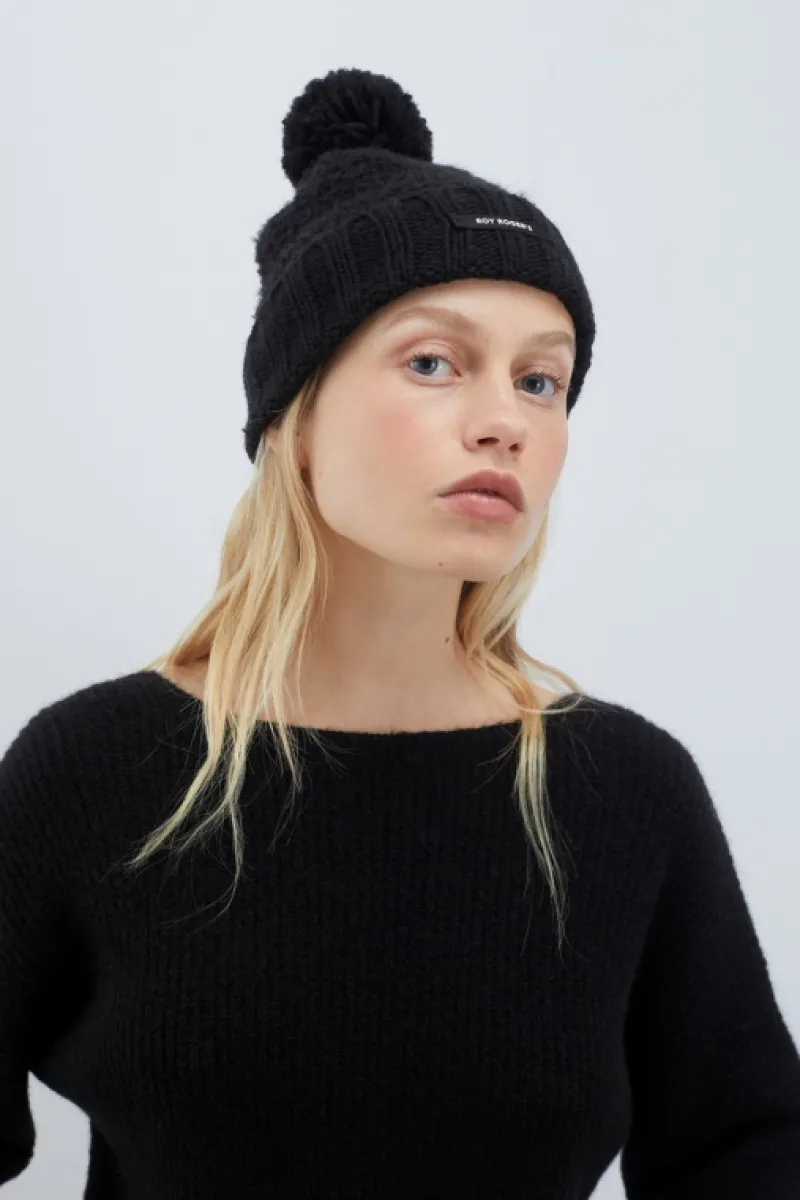 Roy Rogers Accessori>Cappello Beanie Pon Pon NERO