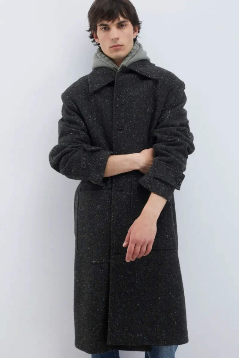 cappotto_london_in_tweed_donegal_2.webp Roy Rogers Capispalla>Cappotto London In Tweed Donegal GRIGIO