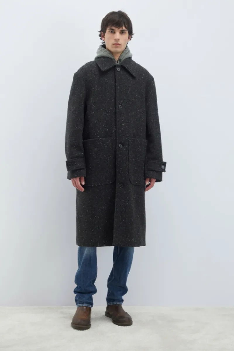 cappotto_london_in_tweed_donegal_4.webp Roy Rogers Capispalla>Cappotto London In Tweed Donegal GRIGIO