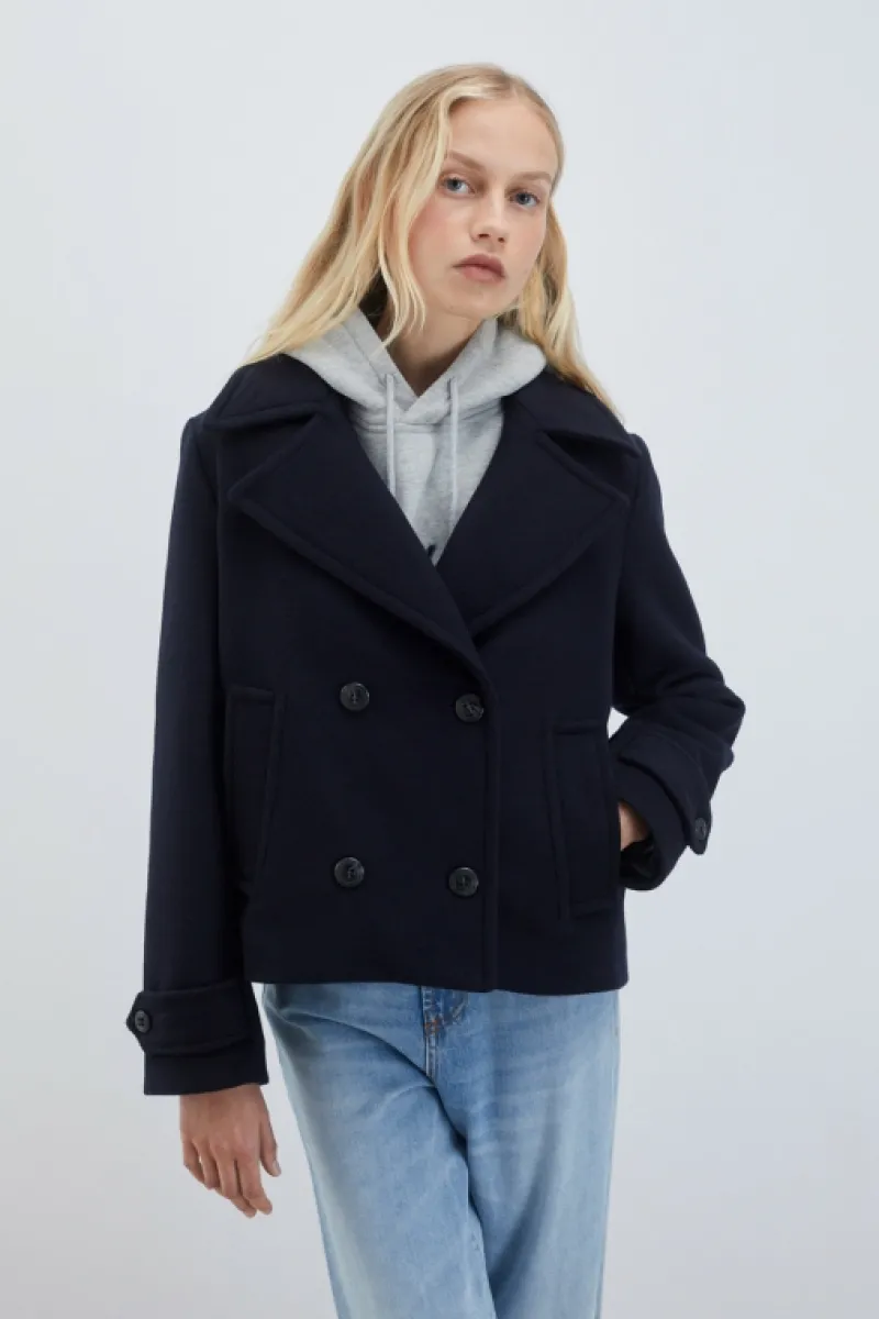 Roy Rogers Capispalla>Cappotto Melton BLU