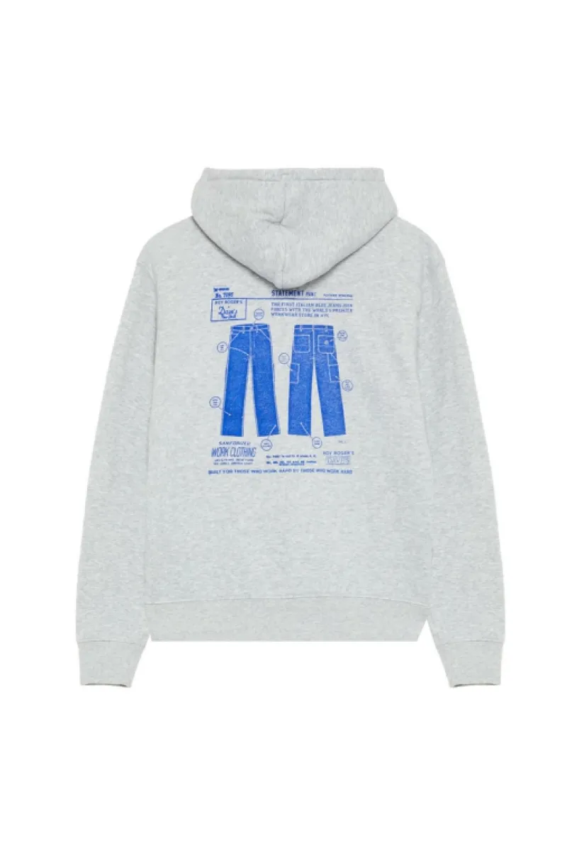 Roy Rogers Roy Roger's X Dave's Ny | Maglieria E Felpe>Felpa Con Cappuccio Roy Roger's X Dave's Ny Con Stampa Statement Pant GRIGIO