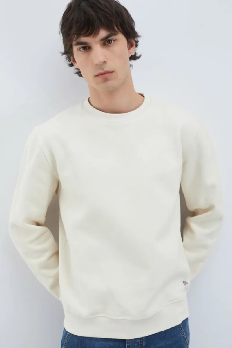 Roy Rogers Maglieria E Felpe>Felpa Girocollo Brushed BIANCO