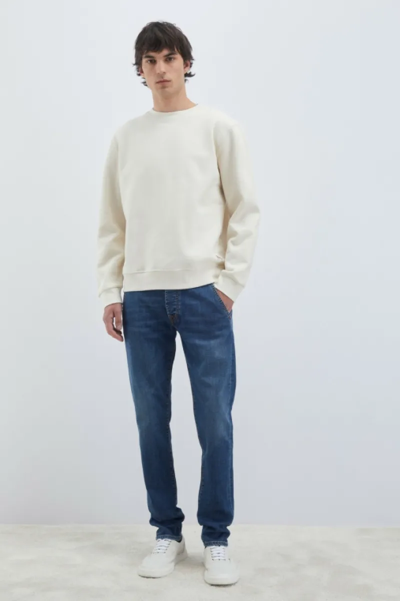 Roy Rogers Maglieria E Felpe>Felpa Girocollo Brushed BIANCO