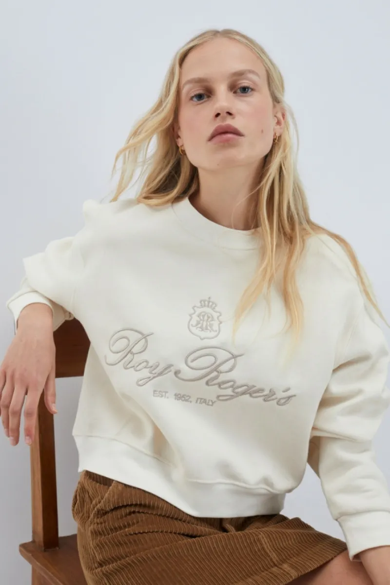 Roy Rogers Maglieria E Felpe>Felpa Girocollo Ricamo Est 1952