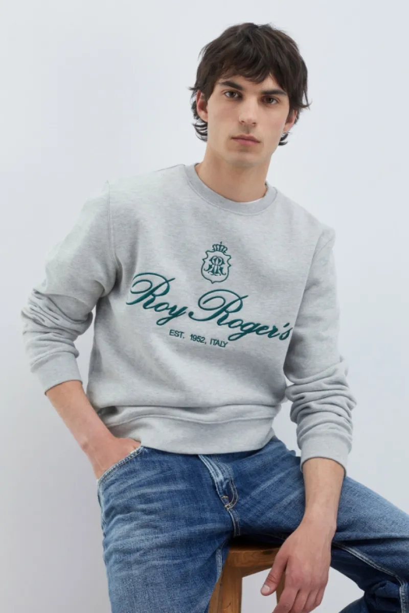 felpa_girocollo_ricamo_est__4.webp Roy Rogers Maglieria E Felpe>Felpa Girocollo Ricamo Est 1952 GRIGIO