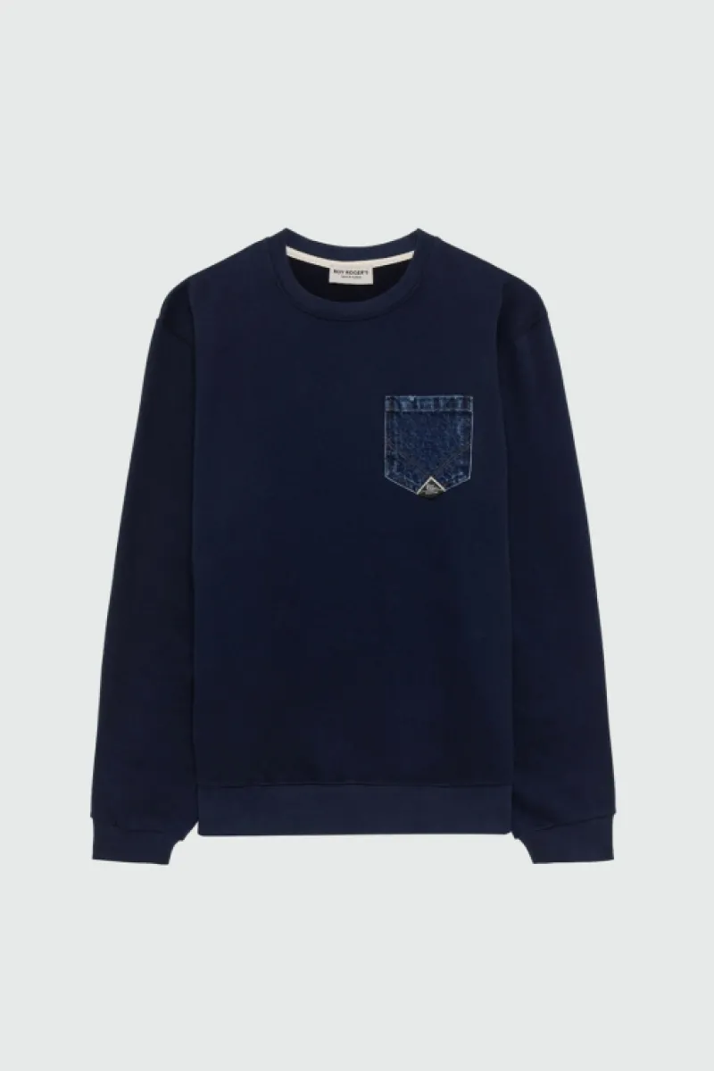 felpa_pocket_girocollo_brushed_5.webp Roy Rogers Maglieria E Felpe>Felpa Pocket Girocollo Brushed BLU
