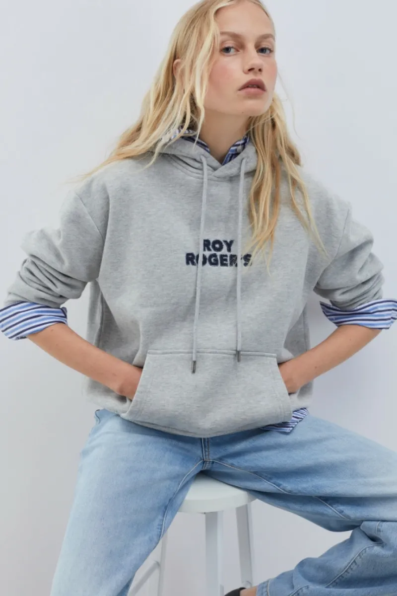 Roy Rogers Maglieria E Felpe>Felpa Roy Roger's Con Cappuccio GRIGIO