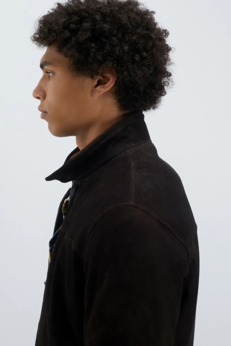 Roy Rogers Capispalla>Giacca Brando In Suede Washed MARRONE