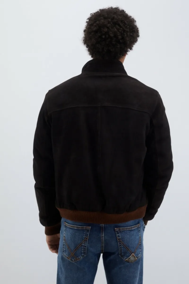giacca_brando_in_suede_washed_3.webp Roy Rogers Capispalla>Giacca Brando In Suede Washed MARRONE
