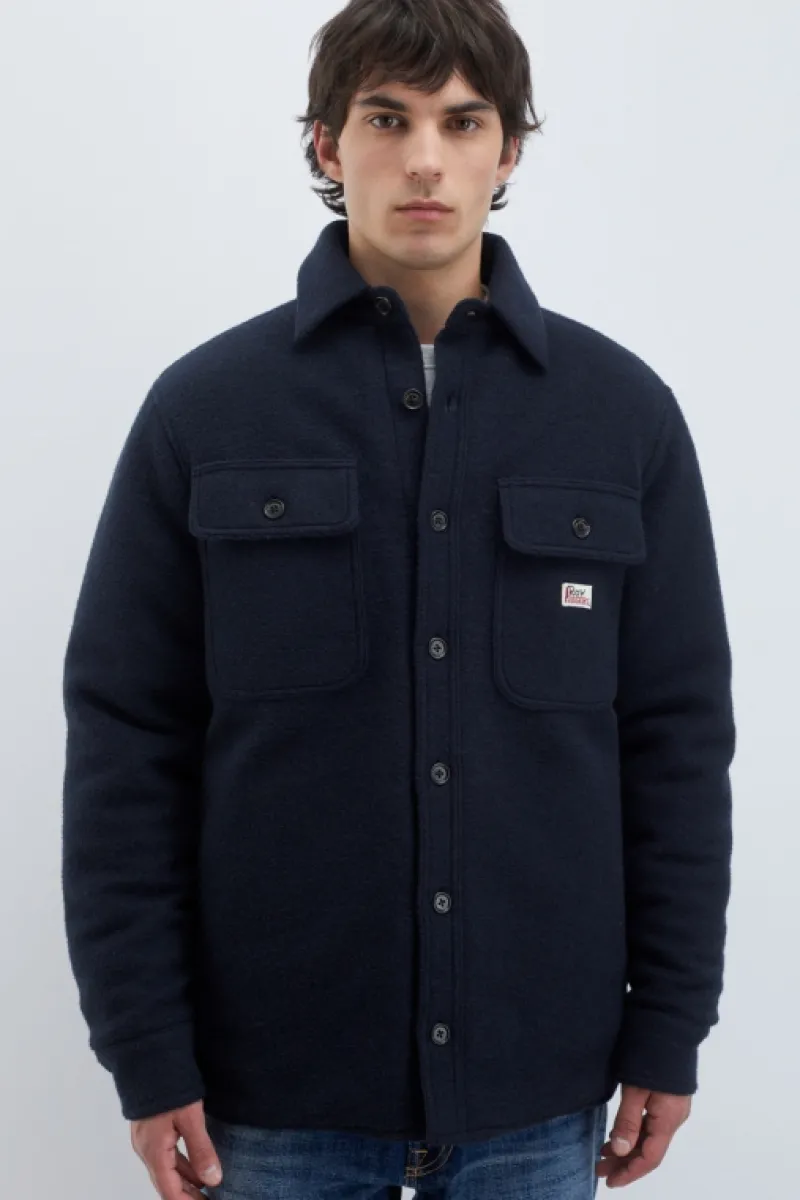 giacca_navy_light_melton_4.webp Roy Rogers Capispalla>Giacca Navy Light Melton BLU