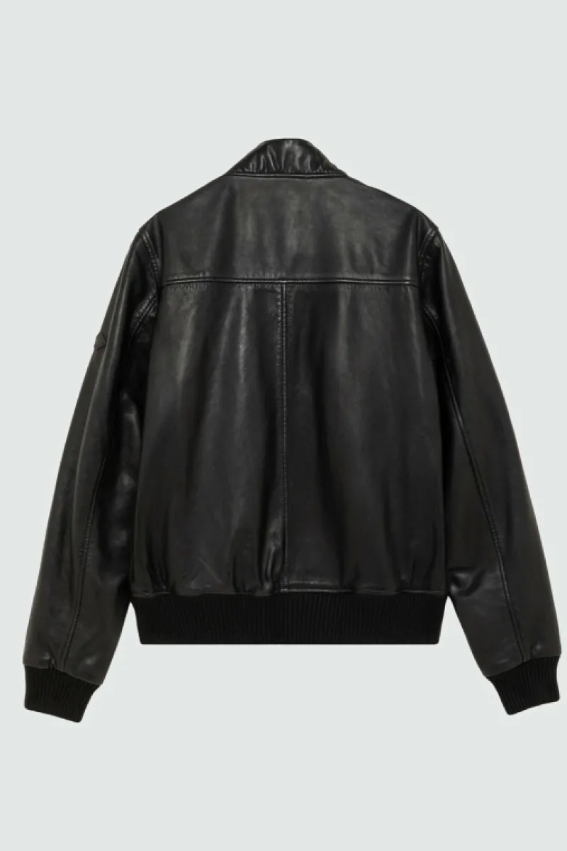 Roy Rogers Capispalla>Giacca New Barracuda In Pelle NERO