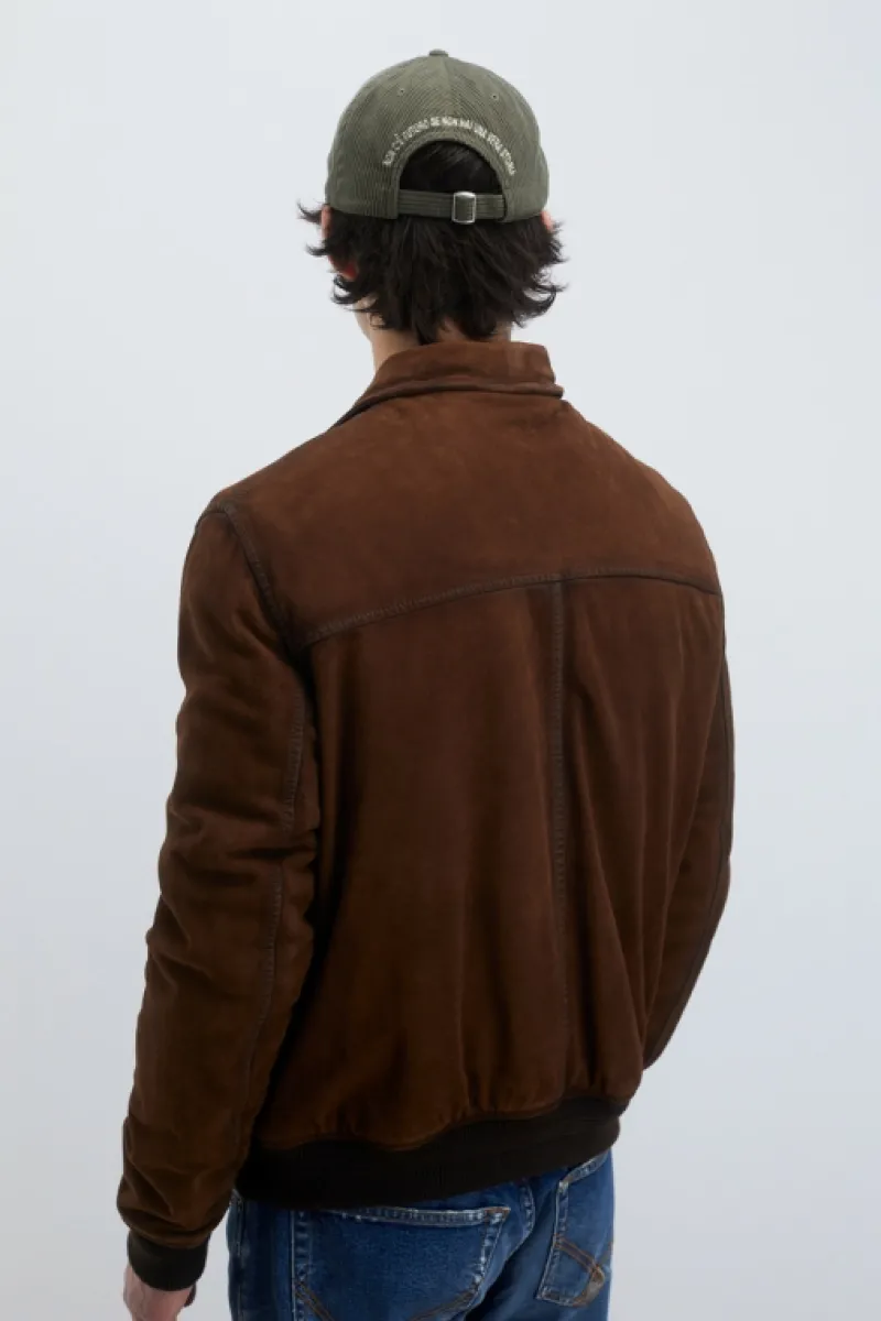 Roy Rogers Capispalla>Giacca Newman In Suede Vintage MARRONE