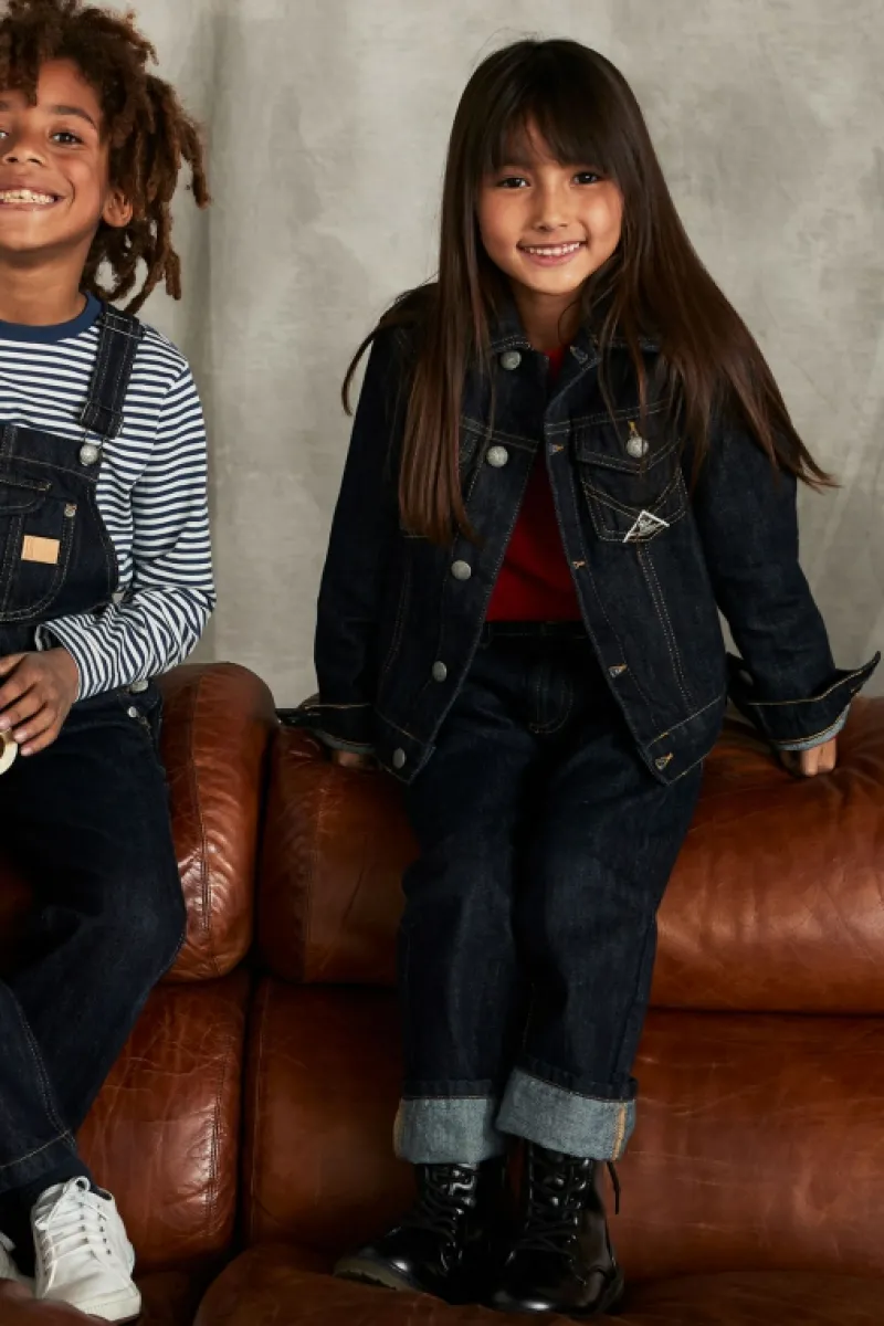 Roy Rogers Bambina | Bambino>Giacca 70th Denim Cimosa Rinse BLU