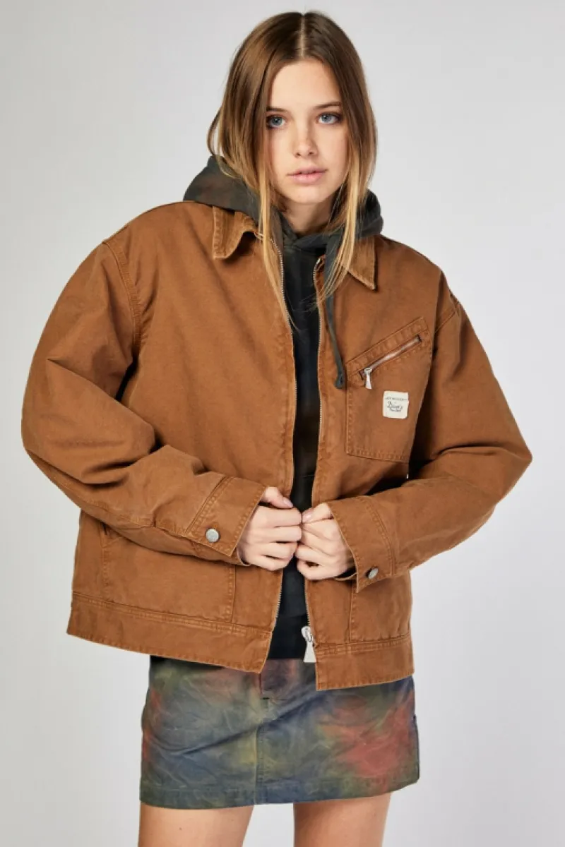 Roy Rogers Roy Roger's X Dave's Ny | Capispalla>Giacca Work Roy Roger's X Dave's Ny In Canvas MARRONE