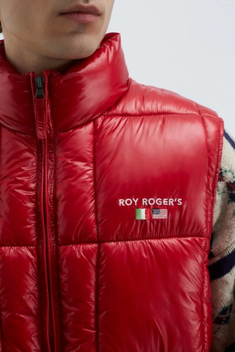 gilet_in_nylon_ripstop_1-2.webp Roy Rogers Capispalla>Gilet In Nylon Ripstop ROSSO