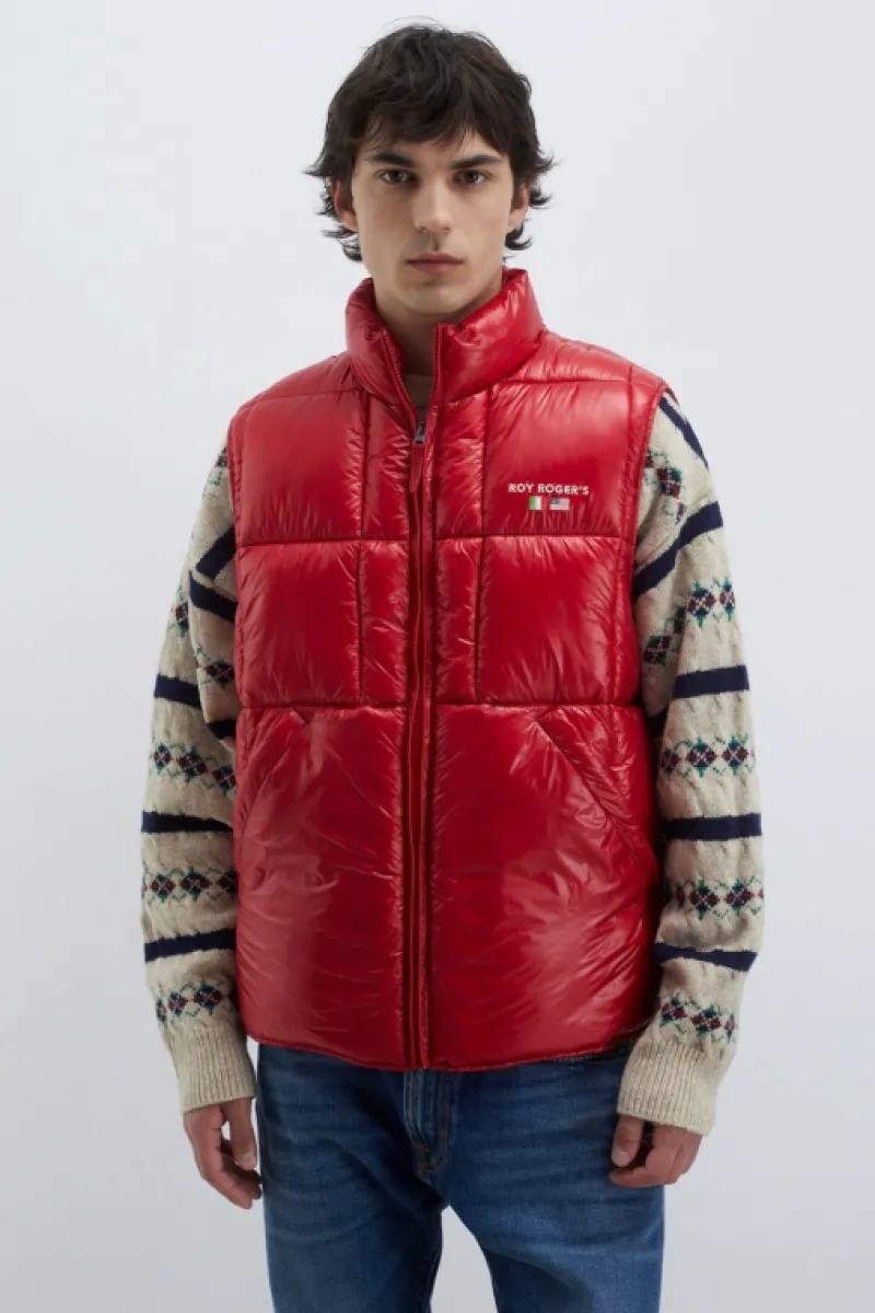 gilet_in_nylon_ripstop_2-1.webp Roy Rogers Capispalla>Gilet In Nylon Ripstop ROSSO