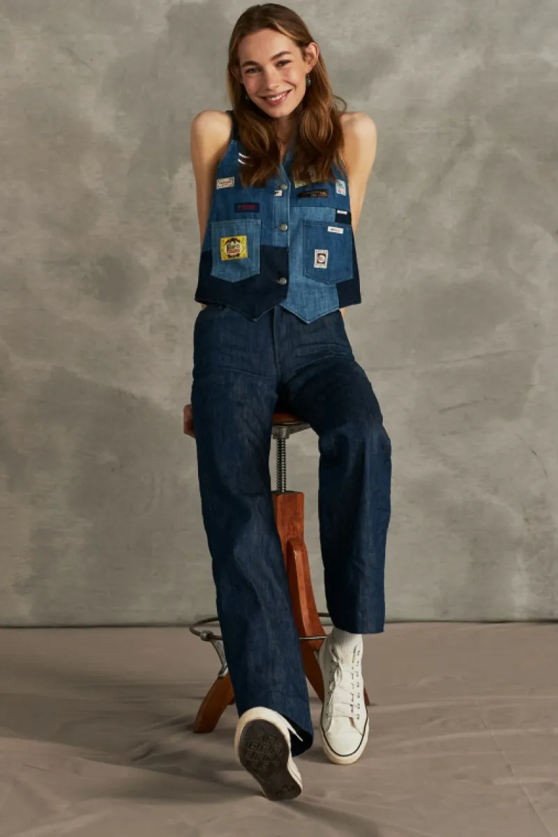 gilet_patchwork_th_denim_rinse_6.webp Roy Rogers Capispalla>Gilet Patchwork 70th Denim Rinse BLU