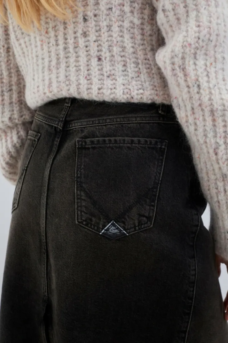 Roy Rogers Pantaloni E Gonne>Gonna Jinny In Denim Black NERO