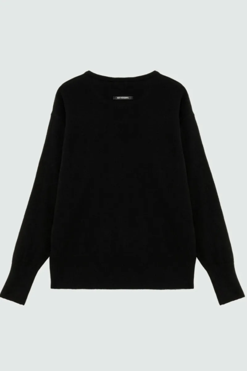 Roy Rogers Maglieria E Felpe>Maglia Girocollo In Lana E Cashmere NERO