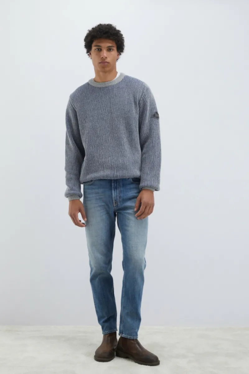 maglia_girocollo_in_lana_e_cashmere_bicolor_3.webp Roy Rogers Maglieria E Felpe>Maglia Girocollo In Lana E Cashmere Bicolor MULTICOLOR