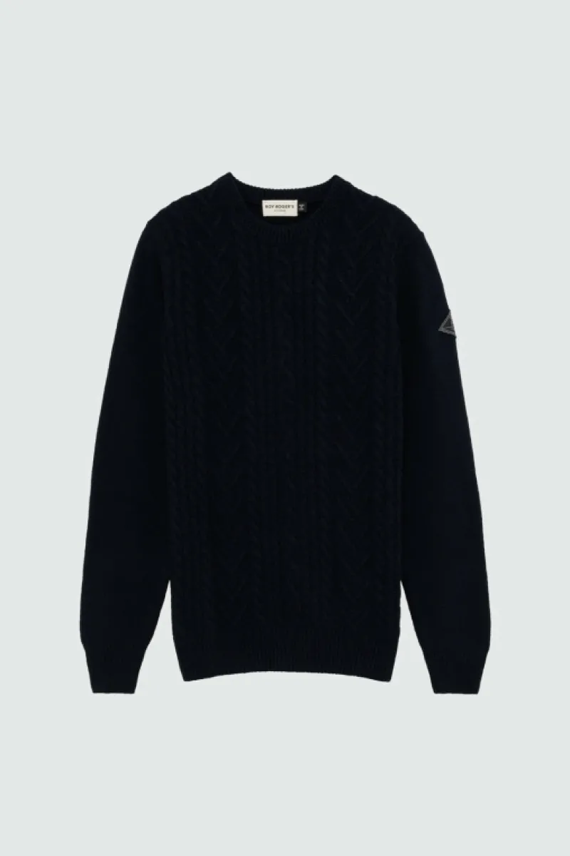 Roy Rogers Maglieria E Felpe>Maglia Girocollo In Lana E Cashmere Fisherman BLU