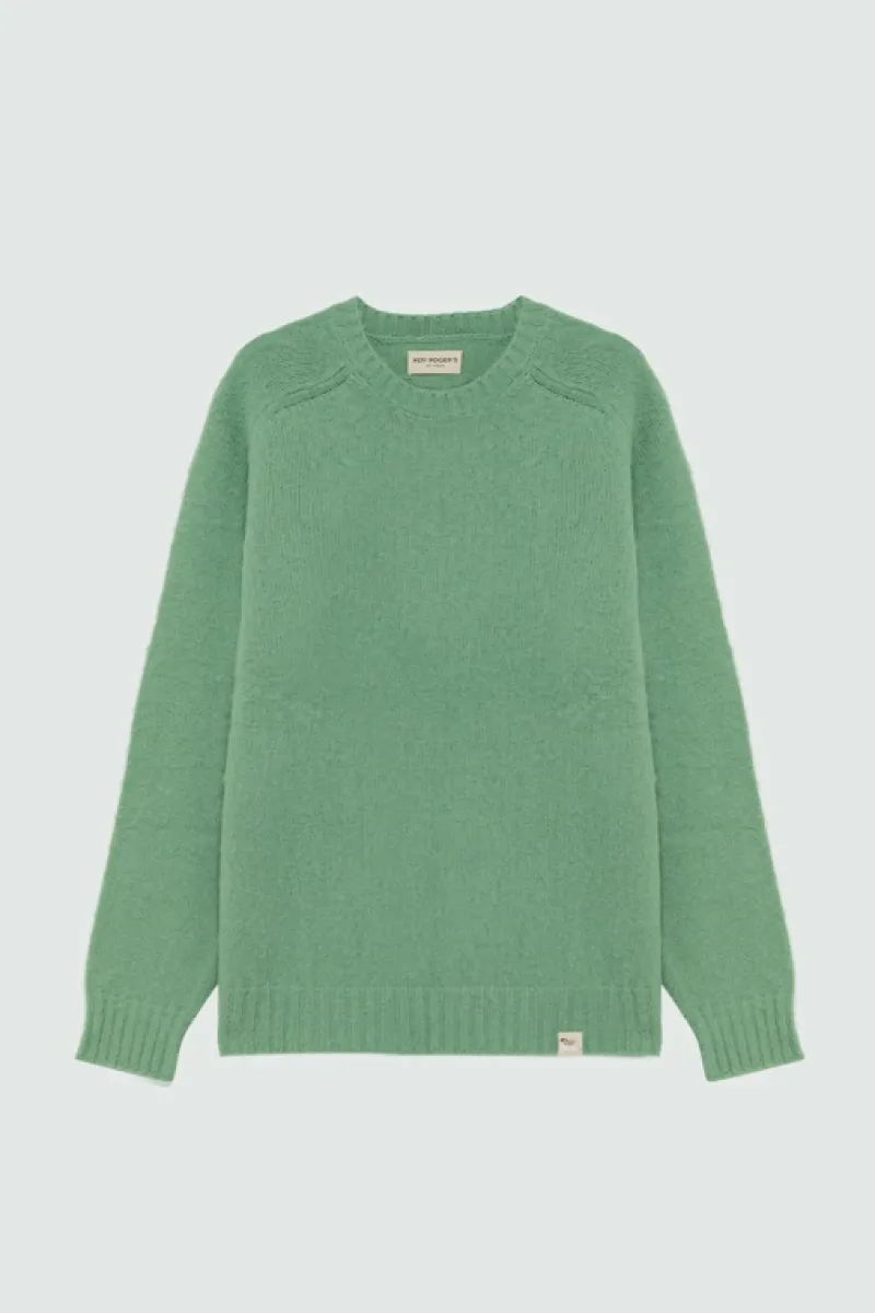 Roy Rogers Maglieria E Felpe>Maglia Girocollo In Lana Shetland Brushed VERDE