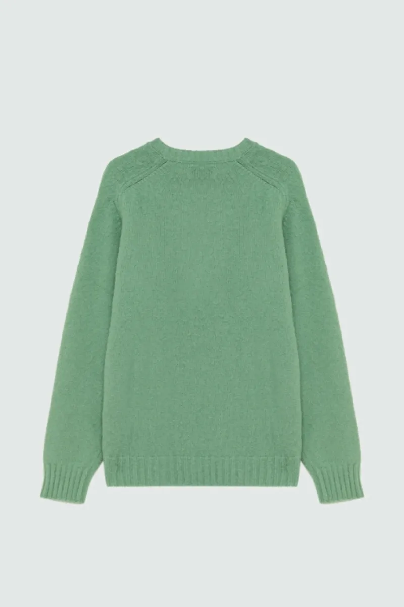 Roy Rogers Maglieria E Felpe>Maglia Girocollo In Lana Shetland Brushed VERDE