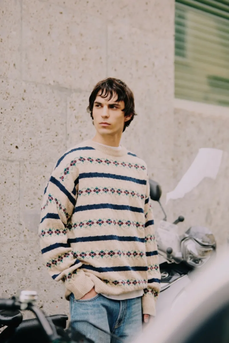 Roy Rogers Maglieria E Felpe>Maglia Girocollo Vintage In Lana Shetland MULTICOLOR