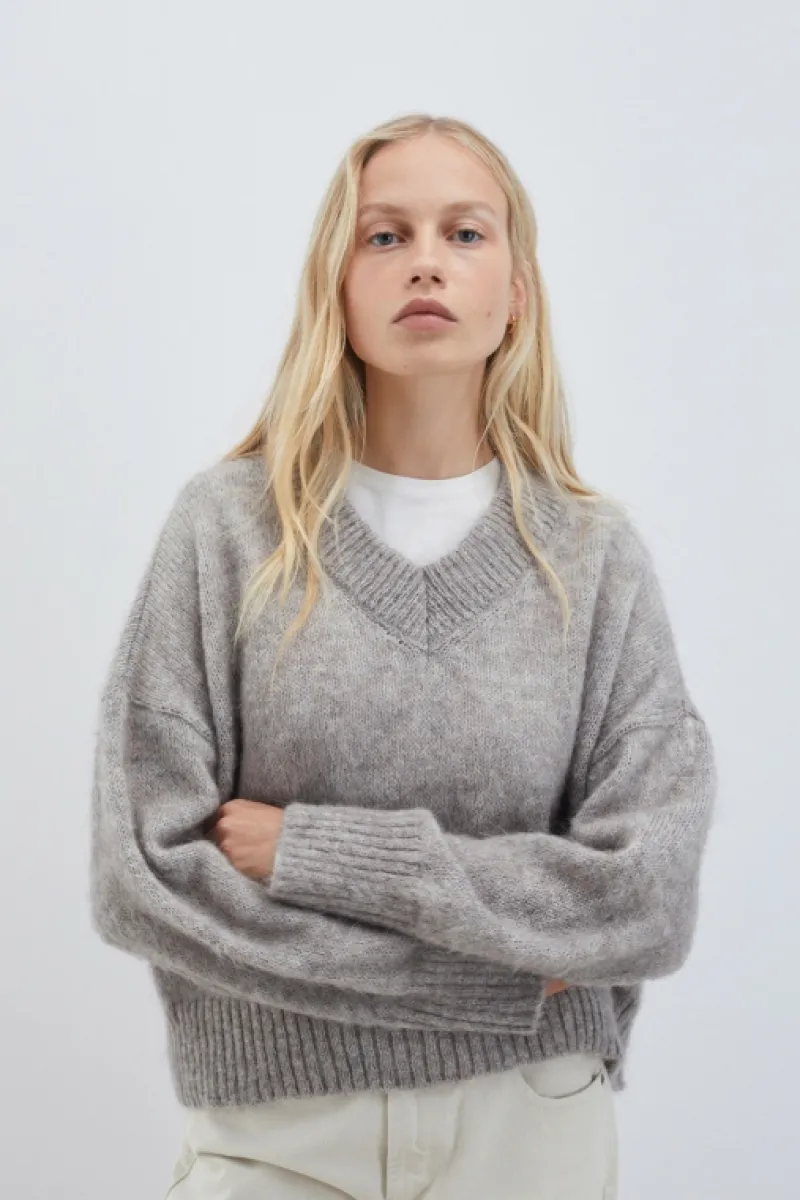 Roy Rogers Maglieria E Felpe>Maglia Scollo V In Mohair GRIGIO