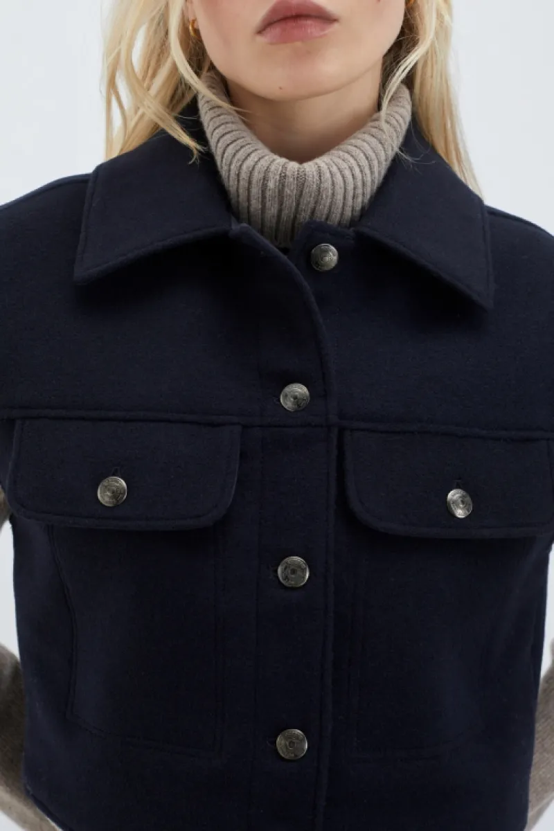 Roy Rogers Capispalla>Mini Gilet Melton BLU
