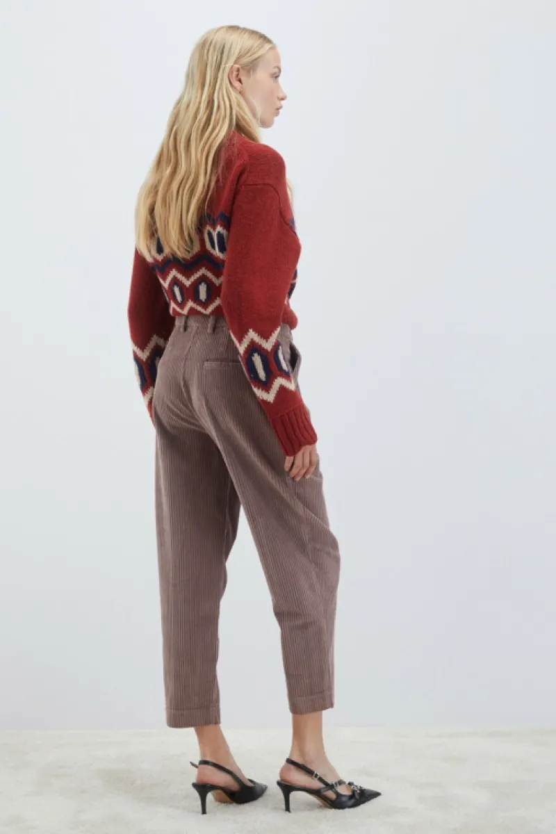 pantalone_chino_maemi_in_velluto_3.webp Roy Rogers Pantaloni E Gonne>Pantalone Chino Maemi In Velluto