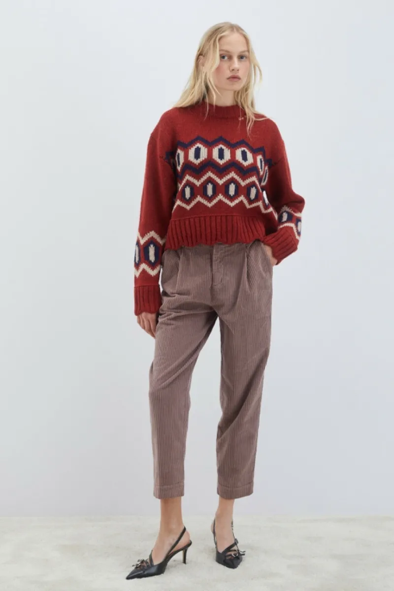 pantalone_chino_maemi_in_velluto_4.webp Roy Rogers Pantaloni E Gonne>Pantalone Chino Maemi In Velluto