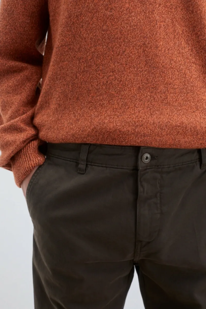 Roy Rogers Pantaloni>Pantalone Chino Smart In Gabardina MARRONE