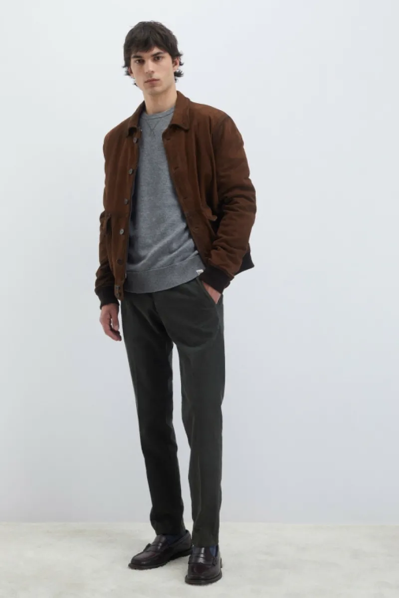 pantalone_new_rolf_in_gabardina_2.webp Roy Rogers Pantaloni>Pantalone New Rolf In Gabardina VERDE