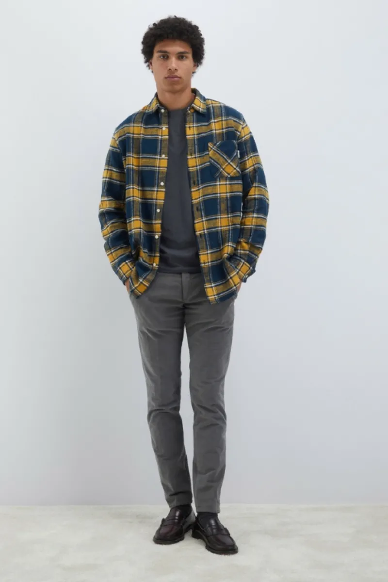 pantalone_new_rolf_in_velluto_diagonal_2.webp Roy Rogers Pantaloni>Pantalone New Rolf In Velluto Diagonal GRIGIO