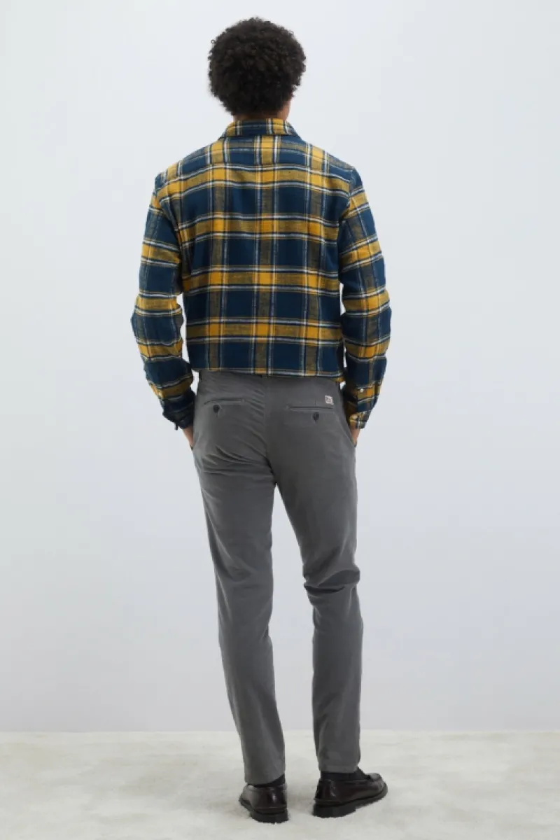 pantalone_new_rolf_in_velluto_diagonal_3.webp Roy Rogers Pantaloni>Pantalone New Rolf In Velluto Diagonal GRIGIO