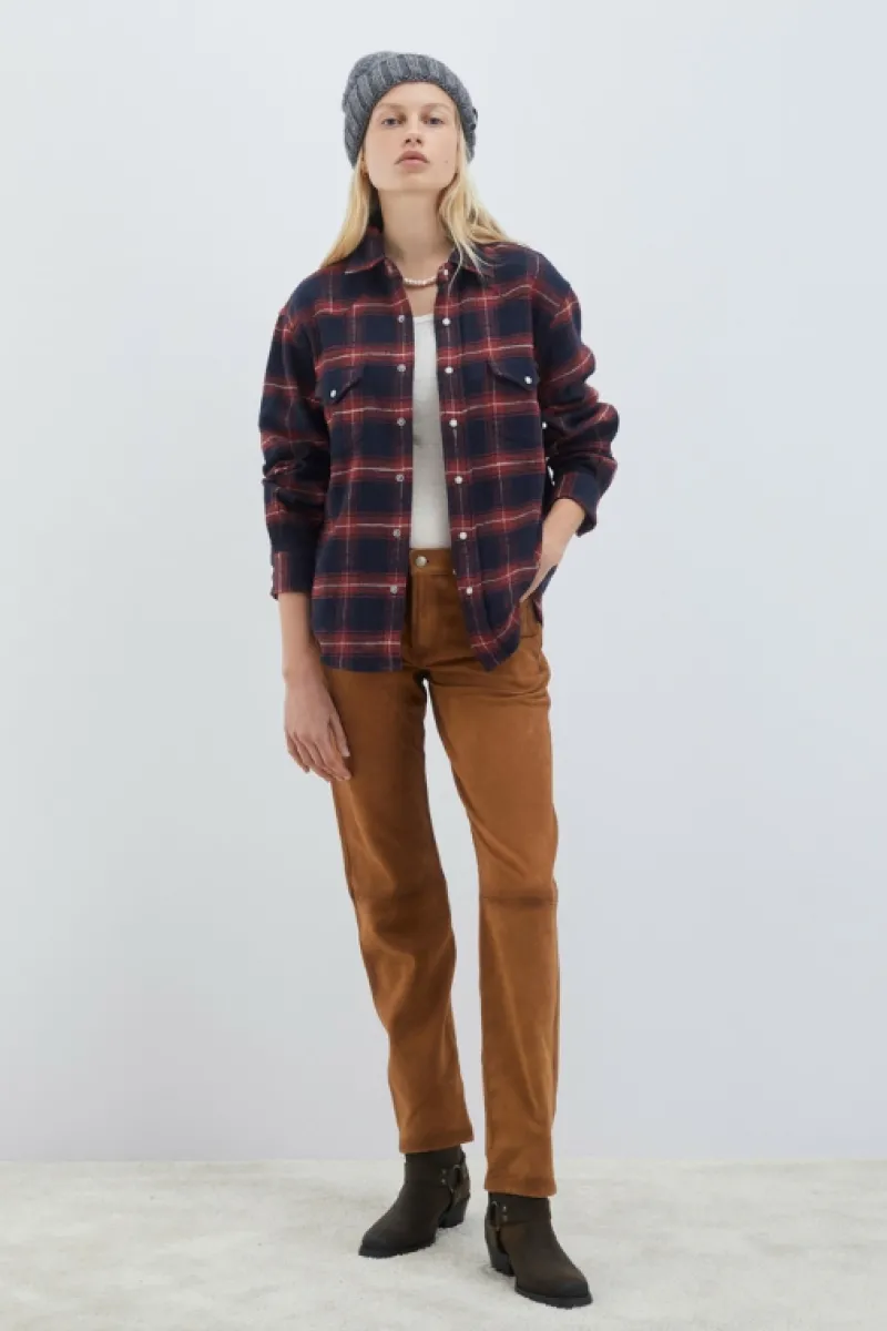 pantalone_sofia_in_suede_vintage_2.webp Roy Rogers Pantaloni E Gonne>Pantalone Sofia In Suede Vintage MARRONE