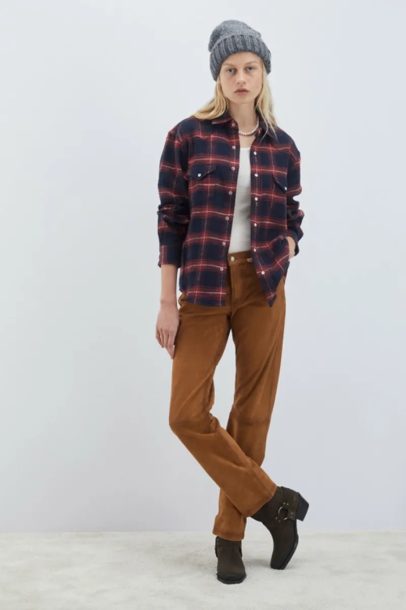 pantalone_sofia_in_suede_vintage_4.webp Roy Rogers Pantaloni E Gonne>Pantalone Sofia In Suede Vintage MARRONE