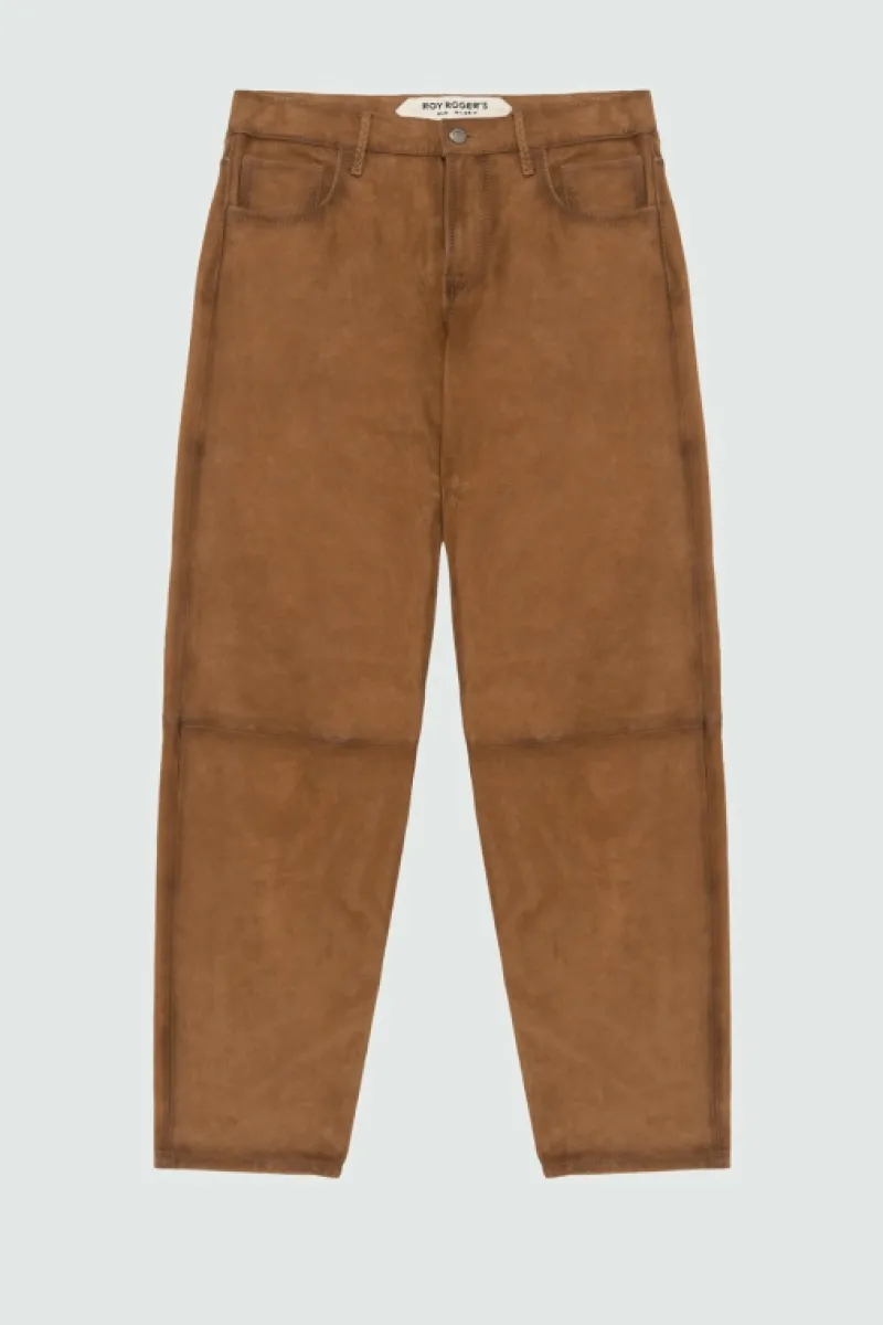 pantalone_sofia_in_suede_vintage_5.webp Roy Rogers Pantaloni E Gonne>Pantalone Sofia In Suede Vintage MARRONE