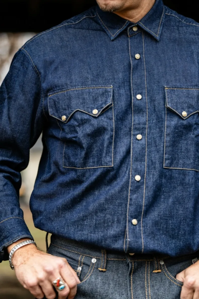 rodeo_man_jap_selvedge_denim_rinse_4.webp Roy Rogers Selvedge Bar | Camicie>Rodeo Man Jap Selvedge Denim Rinse BLU