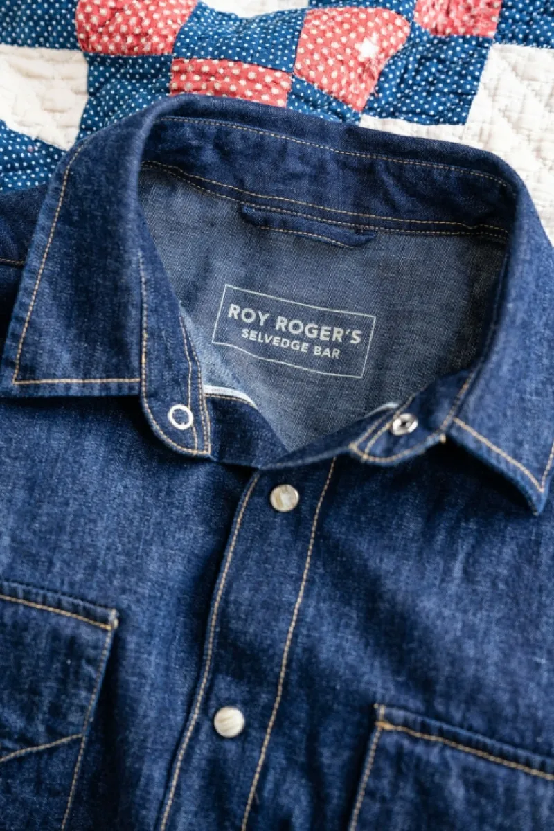 rodeo_man_jap_selvedge_denim_rinse_8.webp Roy Rogers Selvedge Bar | Camicie>Rodeo Man Jap Selvedge Denim Rinse BLU