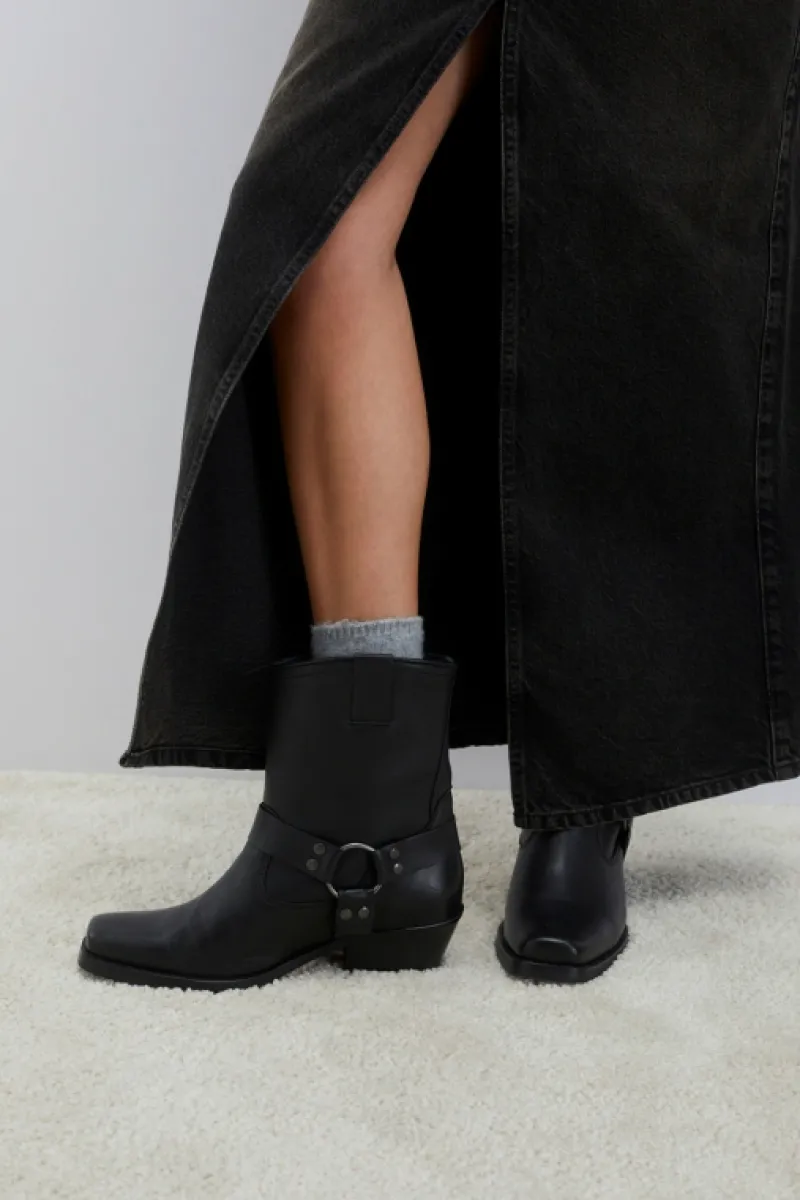 Roy Rogers Scarpe>Stivaletto Engineer In Pelle NERO