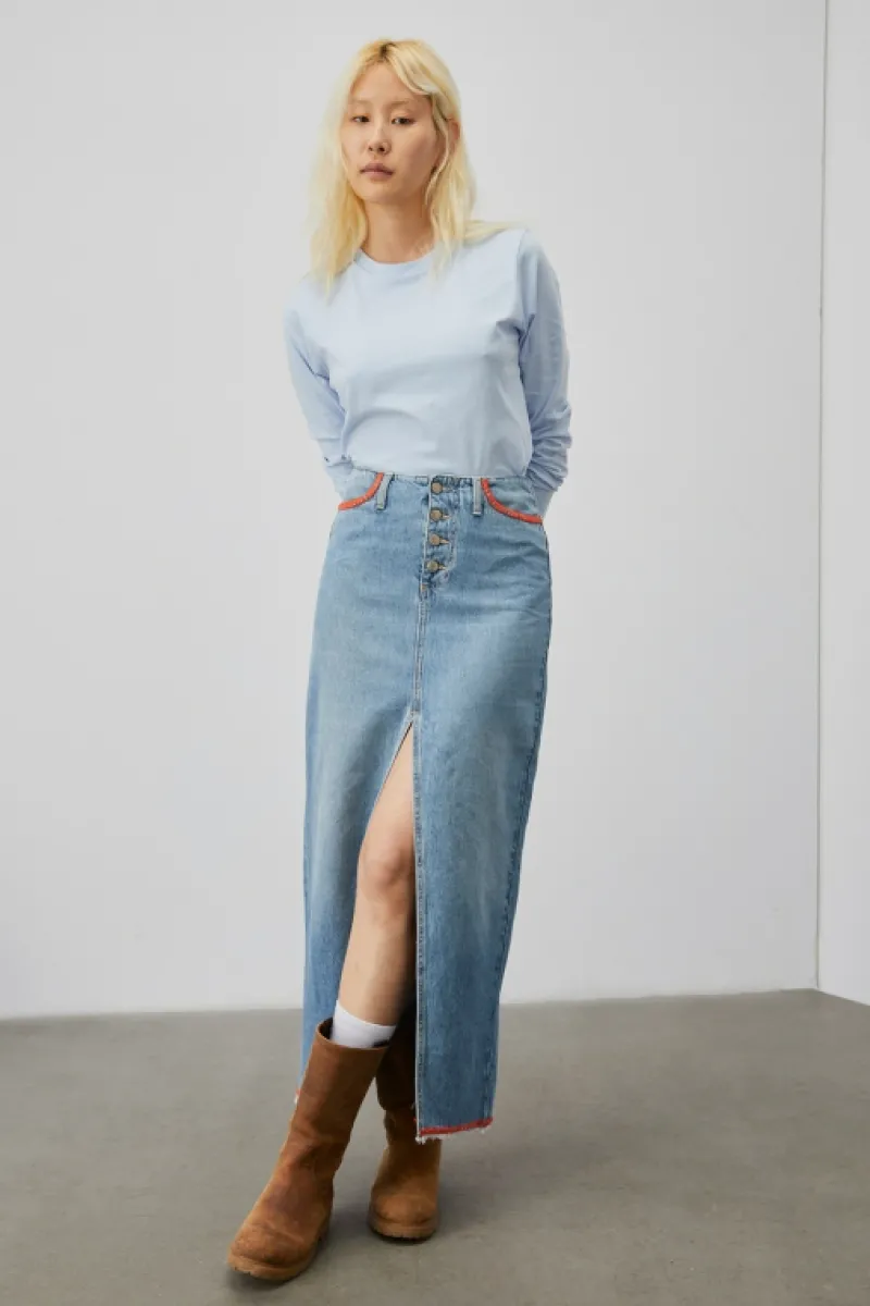 Roy Rogers Polo E T-shirts>T-shirt Girocollo In Jersey CELESTE