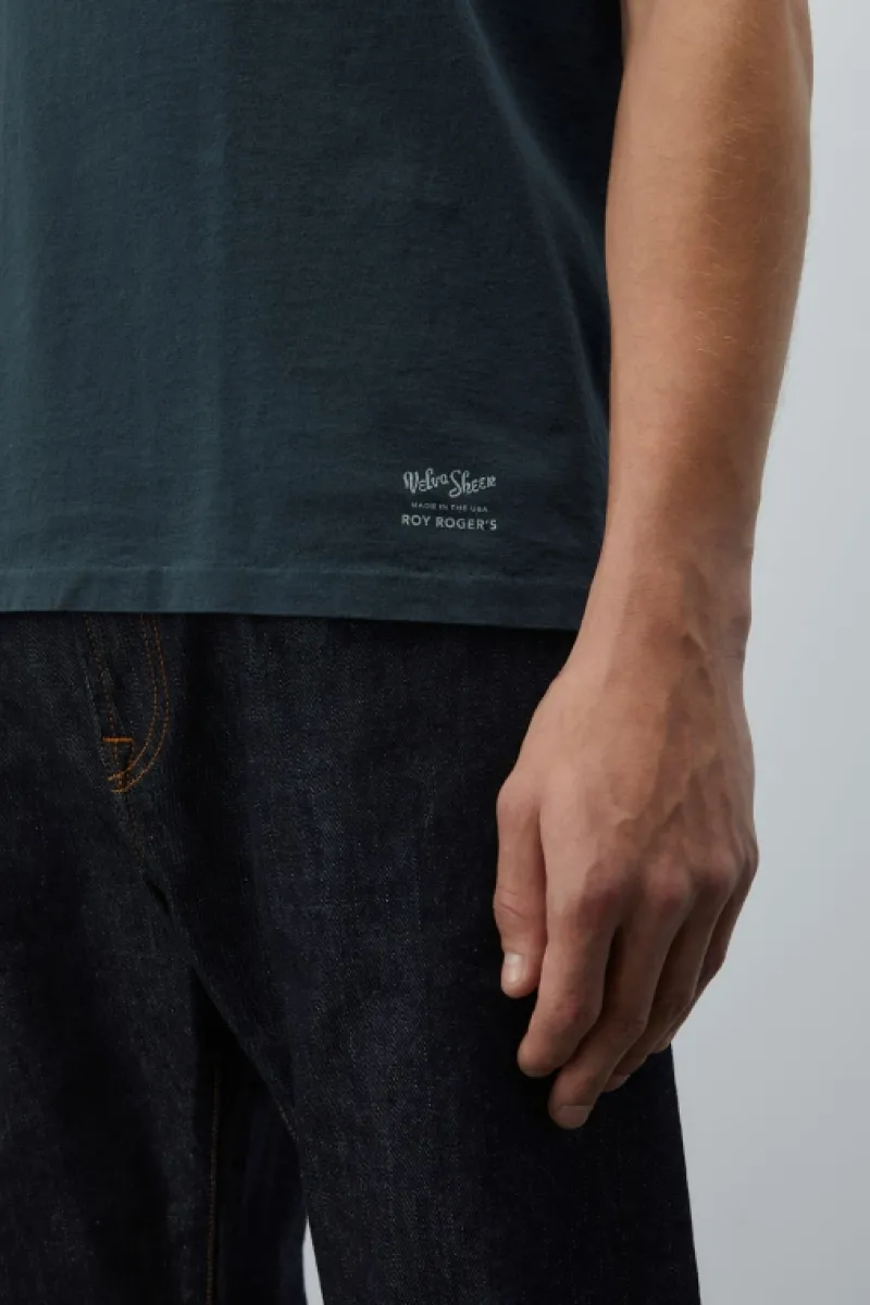 Roy Rogers Polo E T-shirts>T-shirt Girocollo Velva Sheen BLU