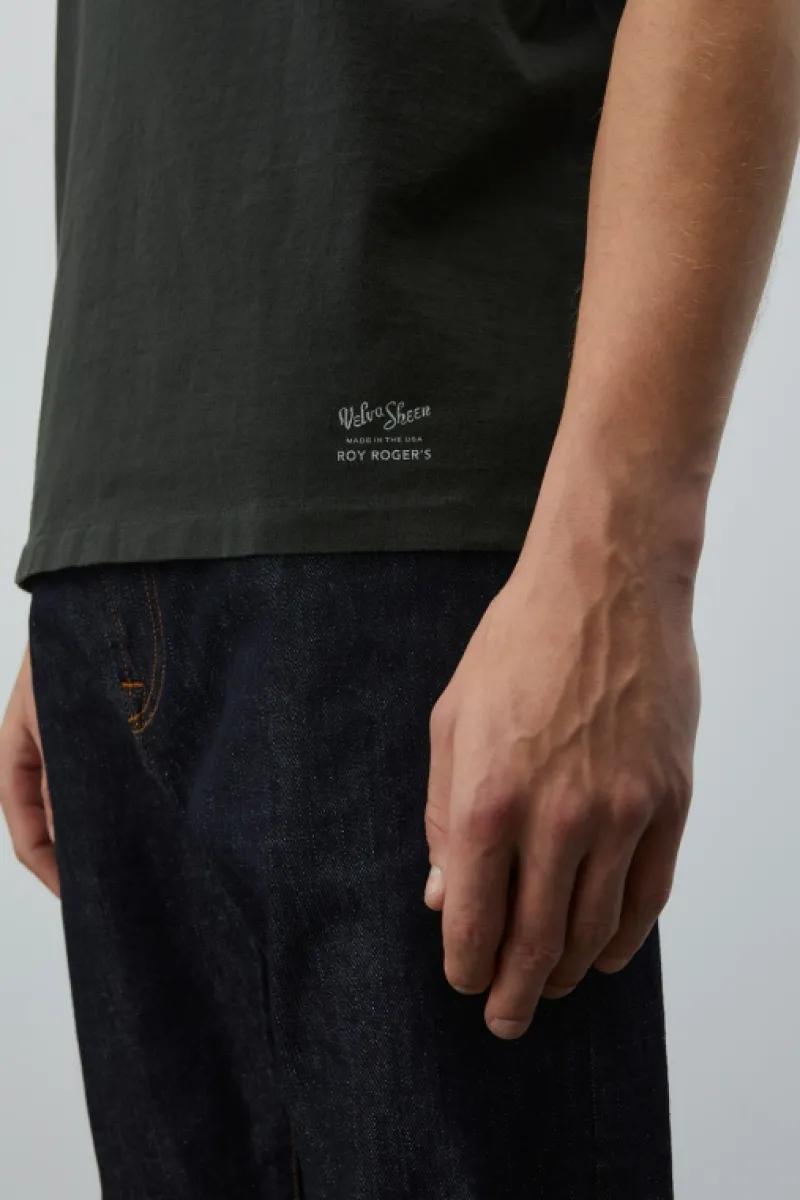 Roy Rogers Polo E T-shirts>T-shirt Girocollo Velva Sheen NERO