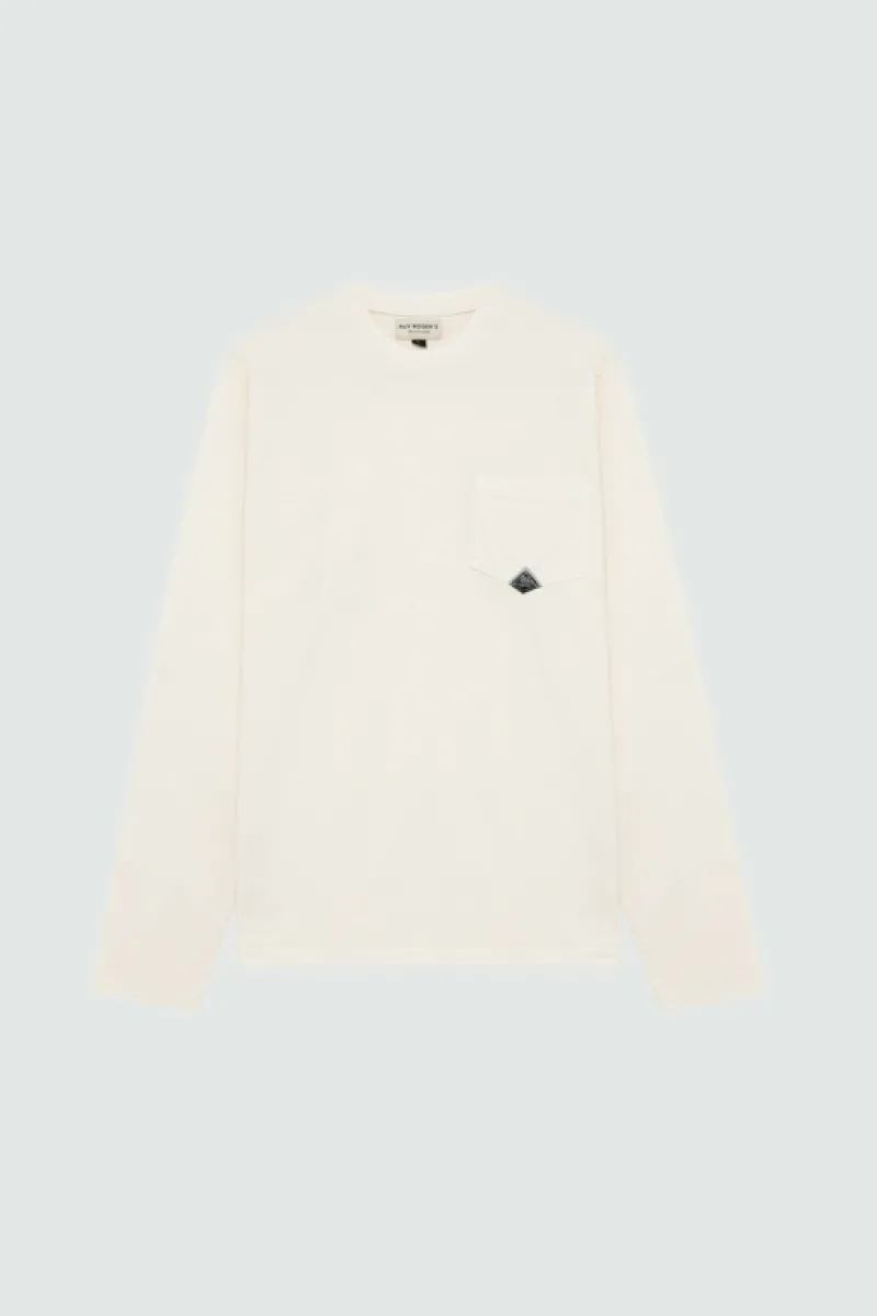 Roy Rogers Polo E T-shirts>T-shirt Pocket L/s In Jersey BIANCO